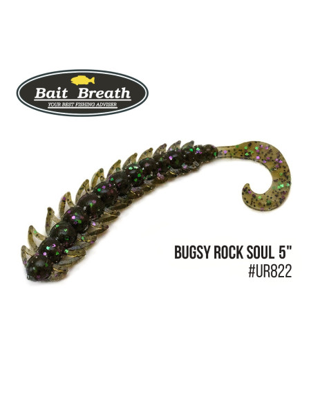 Приманка Bait Breath BUGSY 5" Rock Soul (8 шт.) (Ur822 GreenPumpkin／Candy)