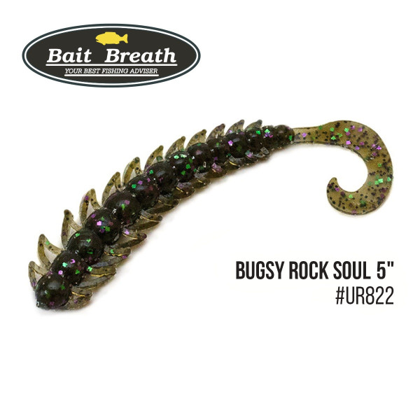 Приманка Bait Breath BUGSY 5" Rock Soul (8 шт.) (Ur822 GreenPumpkin／Candy)