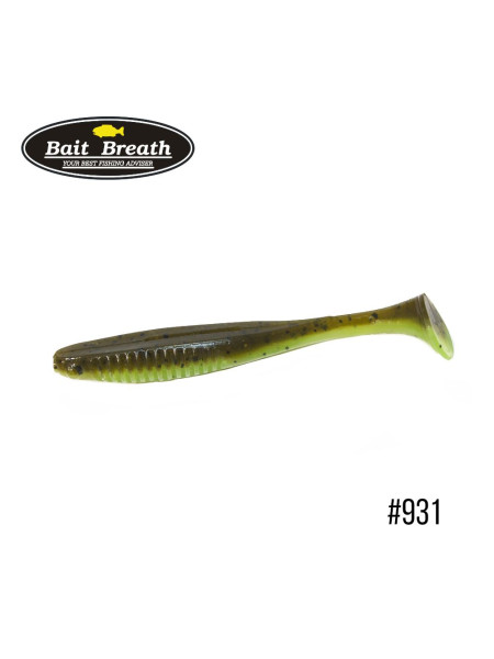 Приманка Bait Breath E.T.Shad 4,3" (6 шт) (931 Greenpumpkin/Chart (2 tone color))