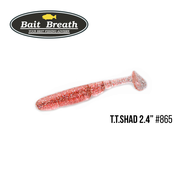 Приманка Bait Breath T.T.Shad 2,4" (8 шт) (S865 Red Holo Shad)