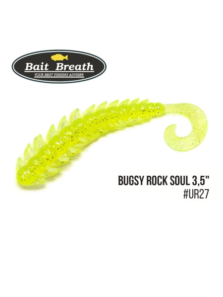 ".Приманка Bait Breath BUGSY 3,5" Rock Soul (10 шт.) (Ur27 Chartreuse／silver)