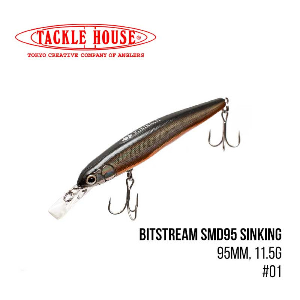 Воблер Tackle House Bitstream SMD95 Sinking (95mm, 11.5g,) (01)