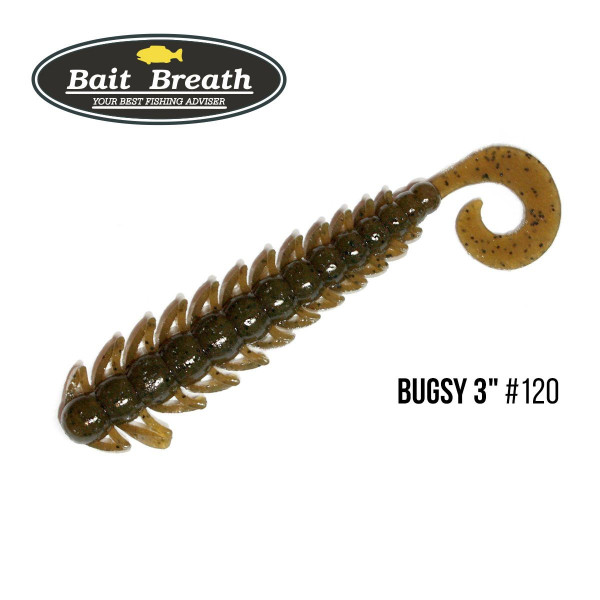 Приманка Bait Breath BUGSY 3" Rock Soul (11 шт.) (120 Green Pumpkin/Seed)