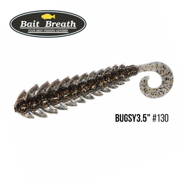 Приманка Bait Breath BUGSY 3,5" (8шт.) (130 Smoke/Gold・Seed)