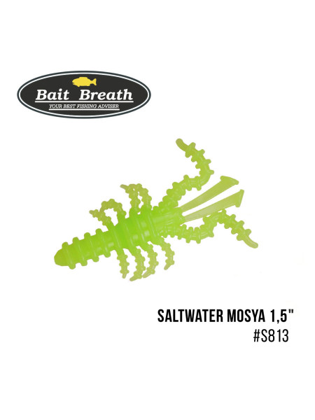Приманка Bait Breath Saltwater Mosya 1,5" (14 шт.) (S813 　Glow lime cheart)