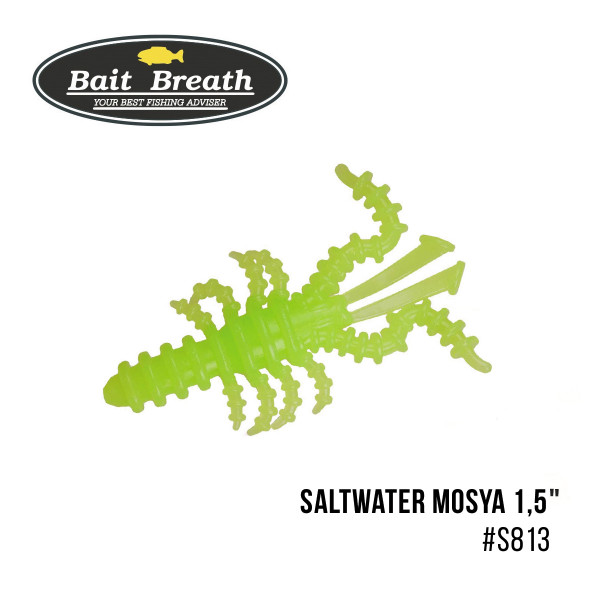 Приманка Bait Breath Saltwater Mosya 1,5" (14 шт.) (S813 　Glow lime cheart)