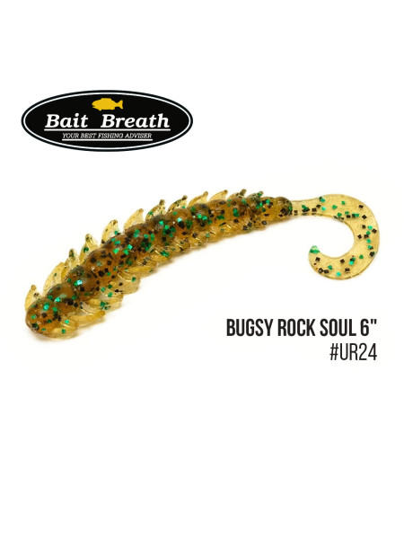 Приманка Bait Breath BUGSY 6" Rock Soul (6шт.) (Ur24 Pumpkin／green・seed)