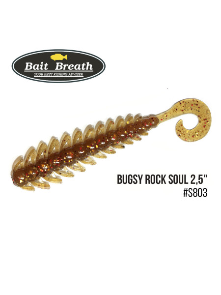 Приманка Bait Breath BUGSY 2,5" Rock Soul (12 шт.) (S803 Pumpkin／Gold・Red)