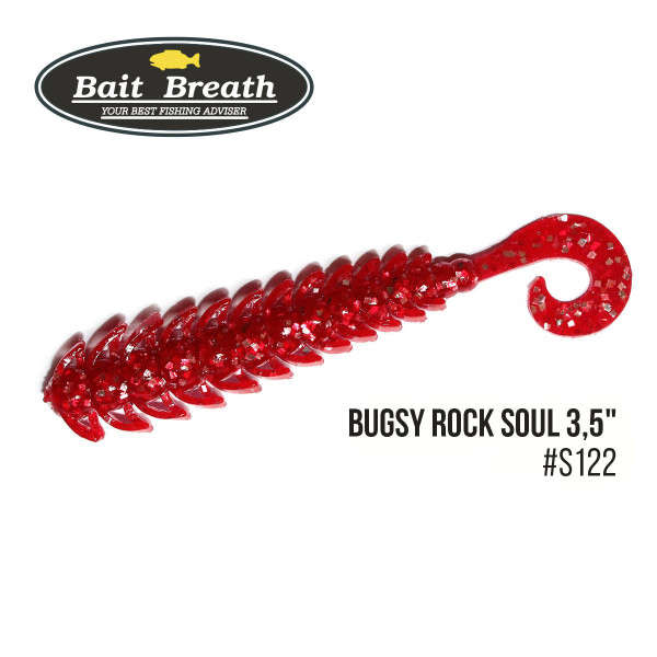 Приманка Bait Breath BUGSY 3,5" Rock Soul (10 шт.) (S122 　S122　red／shilver)