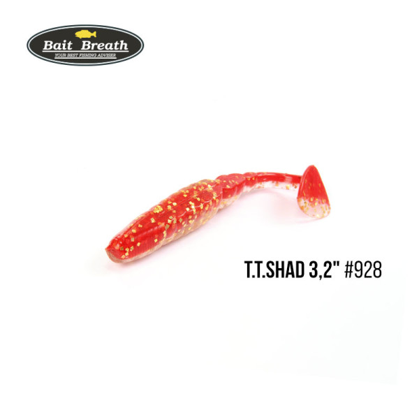 Приманка Bait Breath T.T.Shad 3,2" (7 шт) (S928 GOLDEN FISH　( 2tone color ))