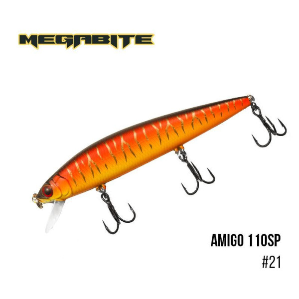 ".Воблер Megabite Amigo 110 SP (110 мм, 14,3 гр, 1,0 m) (21)