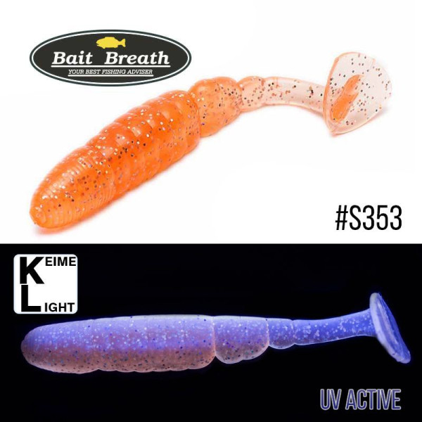 ".Приманка Bait Breath T.T.Shad 3,2" (7 шт) (S353 UV Ｈologram Clear orange)