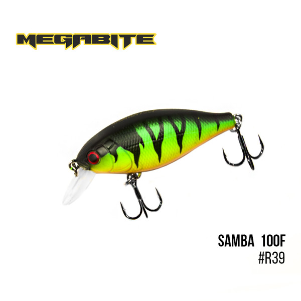 Воблер Megabite Samba 100 F (60 mm, 12,5 g, 1 m) (R39)