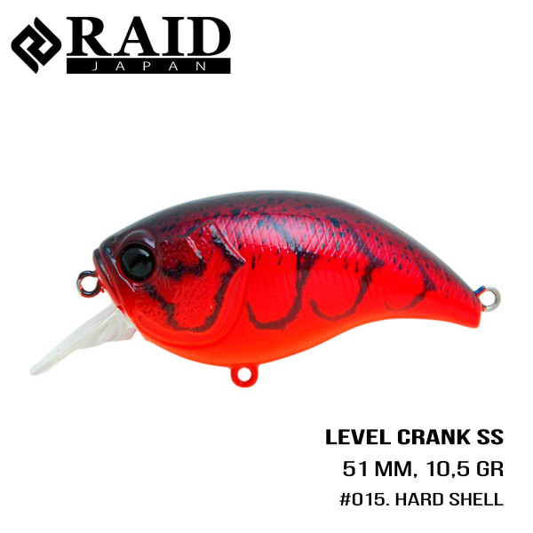 ".Воблер Raid Level Crank (50.8mm, 10.5g) (015 Hard Shell)
