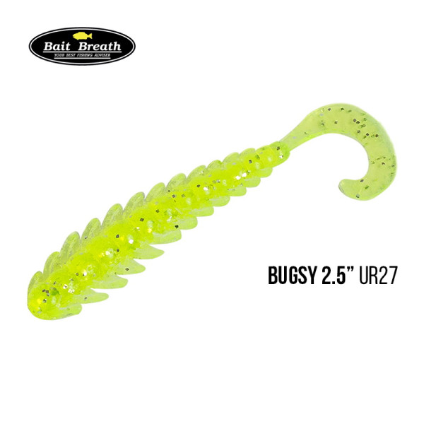 Приманка Bait Breath BUGSY 2,5" Rock Soul (12 шт.) (Ur27 Chartreuse／silver)