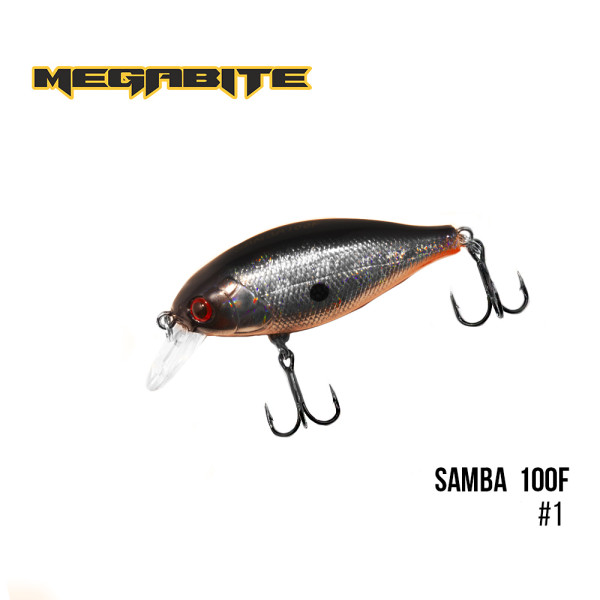 Воблер Megabite Samba 100 F (60 mm, 12,5 g, 1 m) (1)
