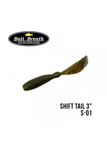 ".Приманка Bait Breath Shift Tail 3" (8шт.) (Ur29 Chameleon／Red・seed)