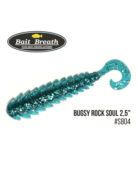 Приманка Bait Breath BUGSY 2,5" Rock Soul (12 шт.) (S804 ClearBlue／Silver)