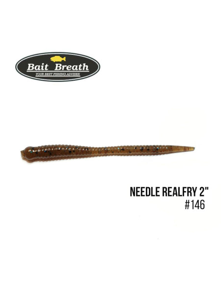 ".Приманка Bait Breath Needle RealFry 2" (15шт.) (146 Green Pumpkin／Blue)