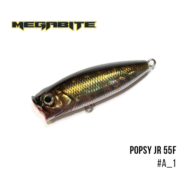 Воблер Megabite Popsy Jr 55 F (55 мм, 7,7 гр) (A_1)