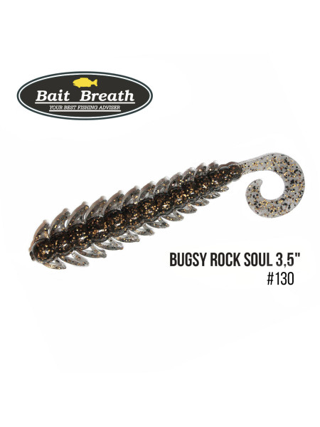 Приманка Bait Breath BUGSY 3,5" Rock Soul (10 шт.) (130 Smoke/Gold・Seed)