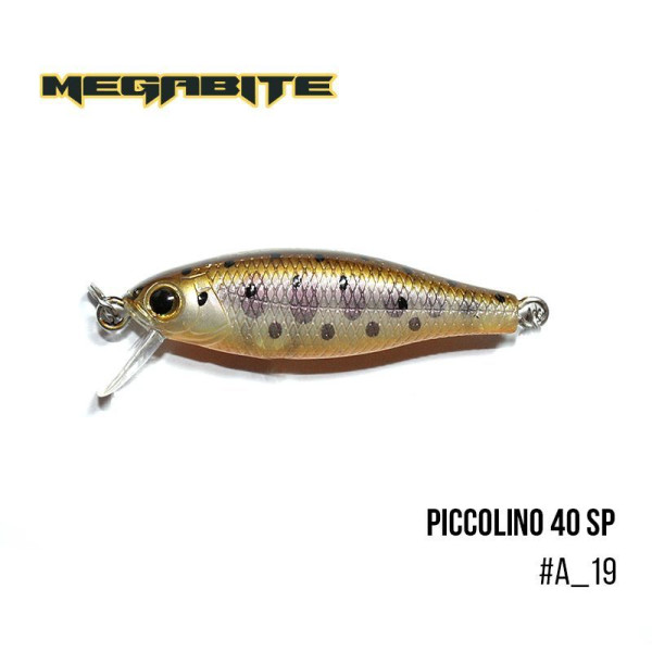 ".Воблер Megabite Piccolino 40 SP (40 мм, 2,6 гр, 0,3 m) (A_19)