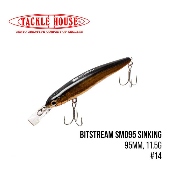 Воблер Tackle House Bitstream SMD95 Sinking (95mm, 11.5g,) (14)