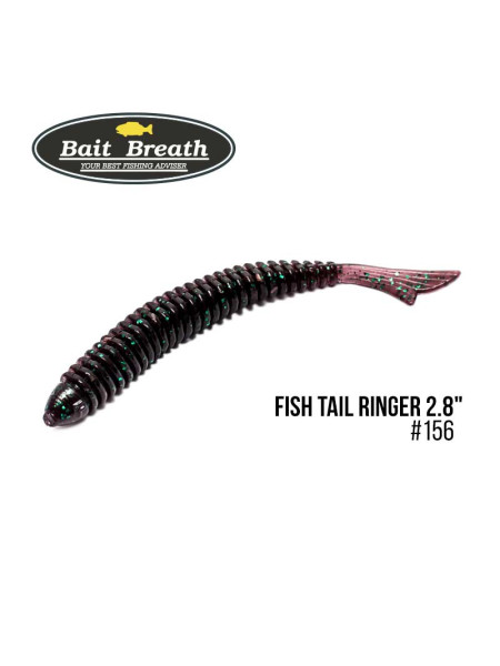 Приманка Bait Breath U30 Fish Tail Ringer 2.8 (8шт.) (156 Junebug/Green)