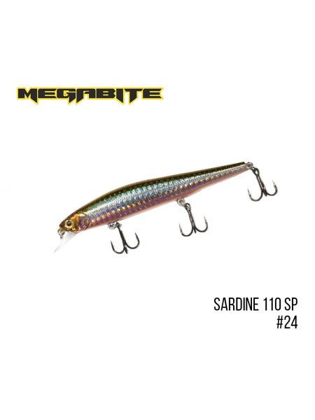 Воблер Megabite Sardine 110SP (110 mm, 13.7 g, 1.2 m) (24)