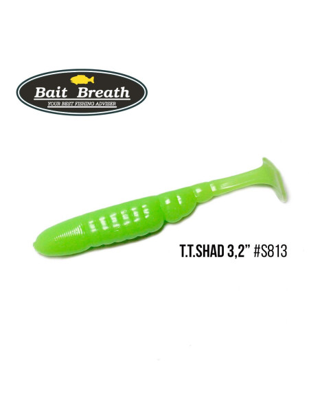 ".Приманка Bait Breath T.T.Shad 3,2" (7 шт) (S813 Glow Lime chart)