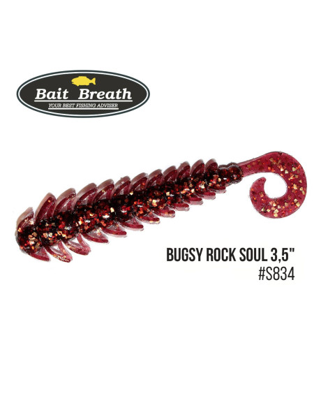 Приманка Bait Breath BUGSY 3,5" Rock Soul (10 шт.) (S834 colablueparl/gold・aplicot)