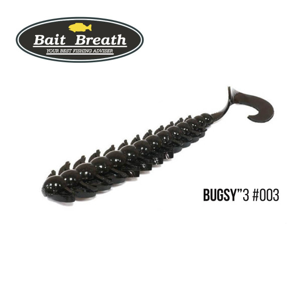 Приманка Bait Breath BUGSY 3" Rock Soul (11 шт.) (003 Solid Black)