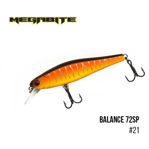 Воблер Megabite Balance 72 SP (72 мм, 6,9гр, 1m) (21)