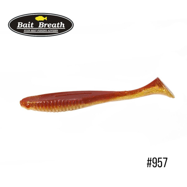 Приманка Bait Breath E.T.Shad 3,4" (7 шт) (957 Gold Red (2 tone color))