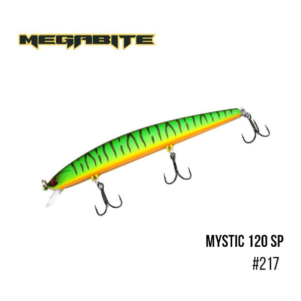 ".Воблер Megabite Mystic 120 SP (120 мм, 14,8 гр, 0,5 m) (217)