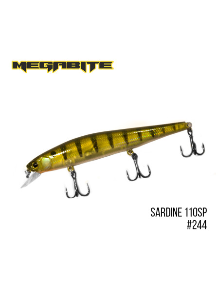 Воблер Megabite Sardine 110SP (110 mm, 13.7 g, 1.2 m) (244)