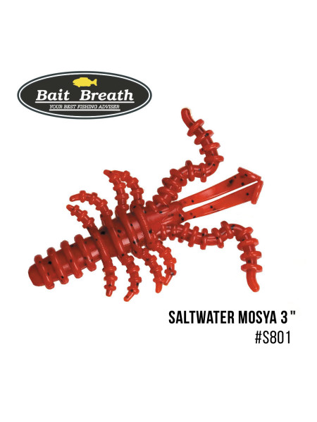 Приманка Bait Breath Saltwater Mosya 3" (6 шт.) (S801 Red／seed)