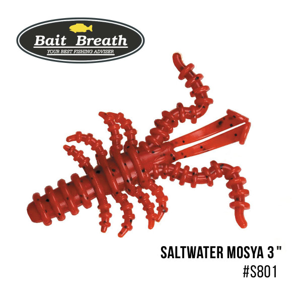 Приманка Bait Breath Saltwater Mosya 3" (6 шт.) (S801 Red／seed)