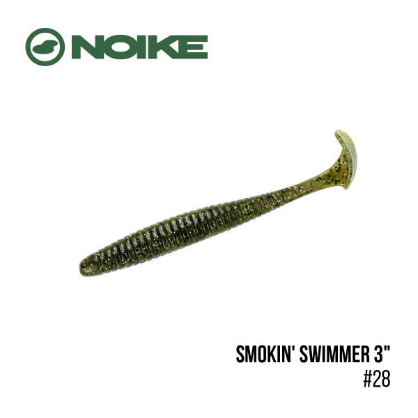 Приманка Noike Smokin' Swimmer 3" (9шт) (#28 Rainbow Melon)