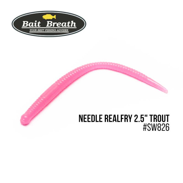 ".Приманка Bait Breath Needle RealFry 2,5" Trout (12шт.) (SW826 Glow Pink)