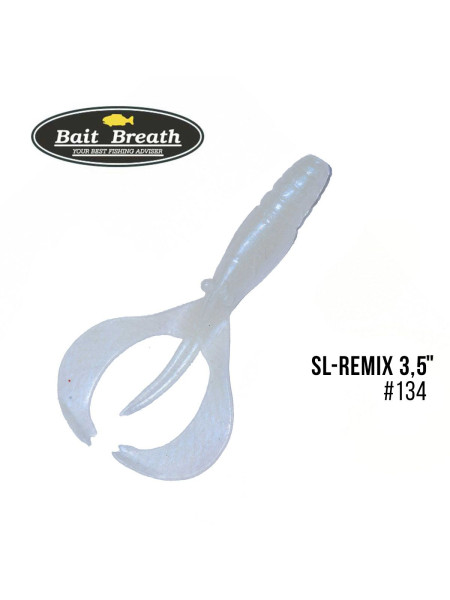 ".Приманка Bait Breath SL-Remix 3,5" (8шт.) (134 White Pearl)