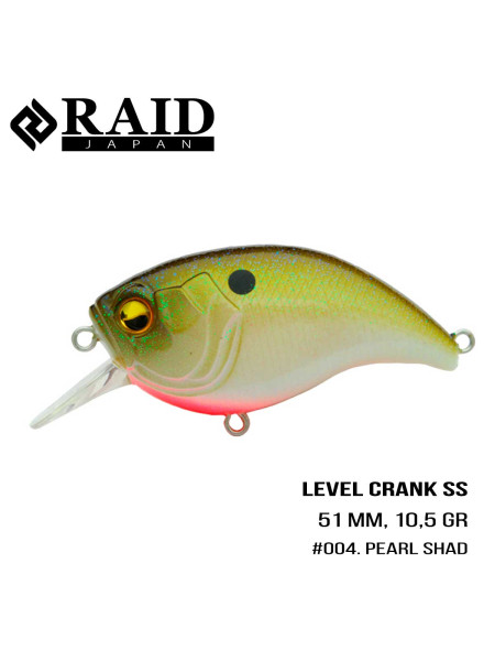 Воблер Raid Level Crank (50.8mm, 10.5g) (004 Pearl Shad)