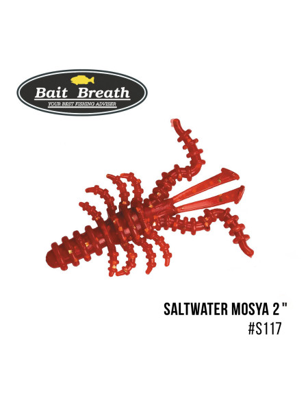 Приманка Bait Breath Saltwater Mosya 2" (10 шт.) (S117 Red／Gold)