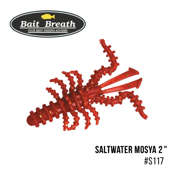 Приманка Bait Breath Saltwater Mosya 2" (10 шт.) (S117 Red／Gold)