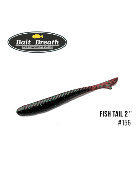 Приманка Bait Breath U30 Fish Tail 2" (10шт.) (156 Junebug/Green)