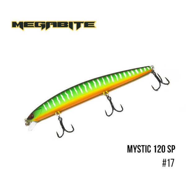 ".Воблер Megabite Mystic 120 SP (120 мм, 14,8 гр, 0,5 m) (17)