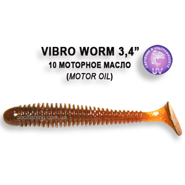 Съедобный силикон Crazy Fish Vibro Worm 8,5см #10-6 кальмар