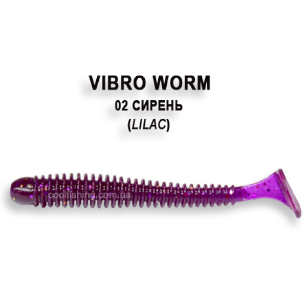 Съедобный силикон Crazy Fish Vibro Worm 5см #2-3 ж.рыба
