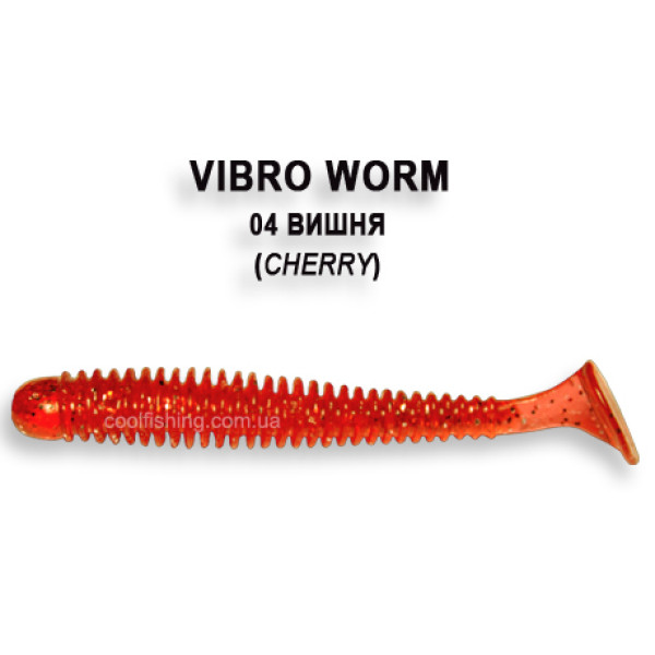 Съедобный силикон Crazy Fish Vibro Worm 7,5см #4-6 кальмар