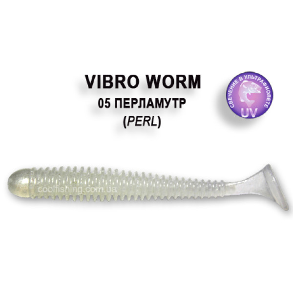 Съедобный силикон Crazy Fish Vibro Worm 5см #5-2 рыба